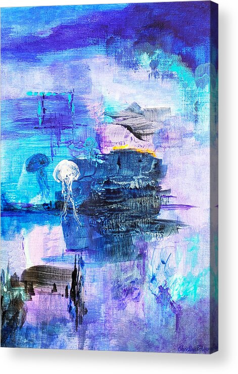 Abstract Acrylic Print featuring the painting Extraordinary by Christine Bolden