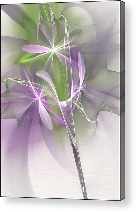 Valentine Acrylic Print featuring the digital art Flower Spirit by Svetlana Nikolova