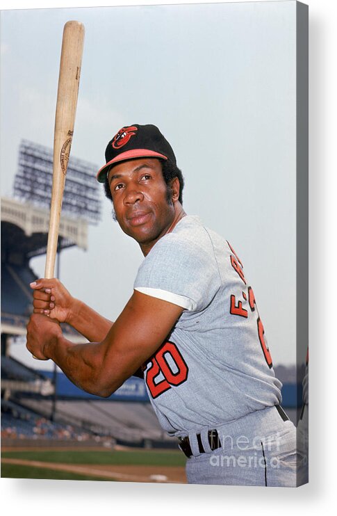American League Baseball Acrylic Print featuring the photograph Frank Robinson by Louis Requena
