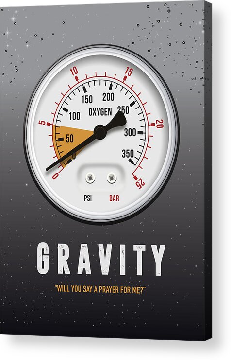 Movie Poster Acrylic Print featuring the digital art Gravity - Alternative Movie Poster by Movie Poster Boy