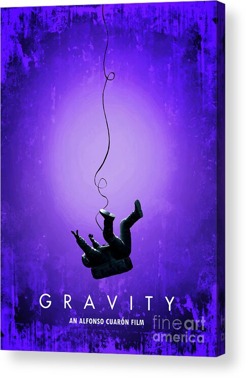 Movie Poster Acrylic Print featuring the digital art Gravity by Bo Kev