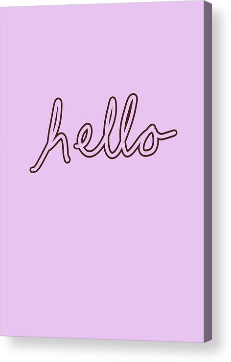 Hello Acrylic Print featuring the digital art Hello Art by Ashley Rice