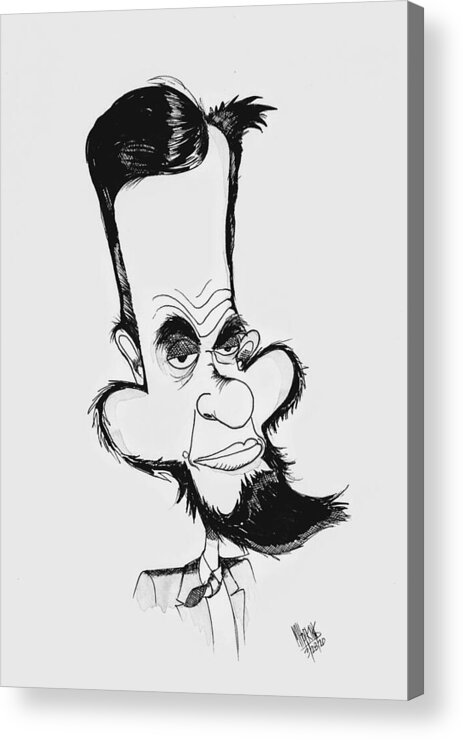 Lincoln Acrylic Print featuring the drawing Honest Abe by Michael Hopkins