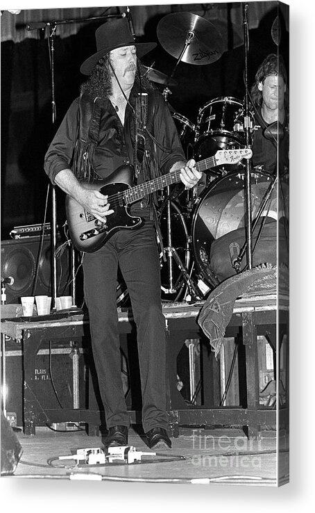 Hughie Thomasson Acrylic Print featuring the photograph Hughie Thomasson - The Outlaws by Concert Photos