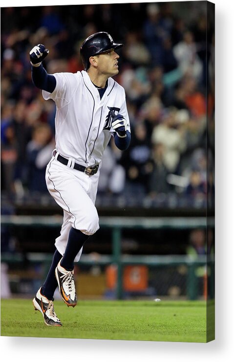 People Acrylic Print featuring the photograph Ian Kinsler and Anthony Gose by Duane Burleson