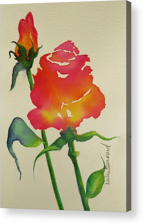 Rose Acrylic Print featuring the painting In Their Gentle Presence by Dale Bernard