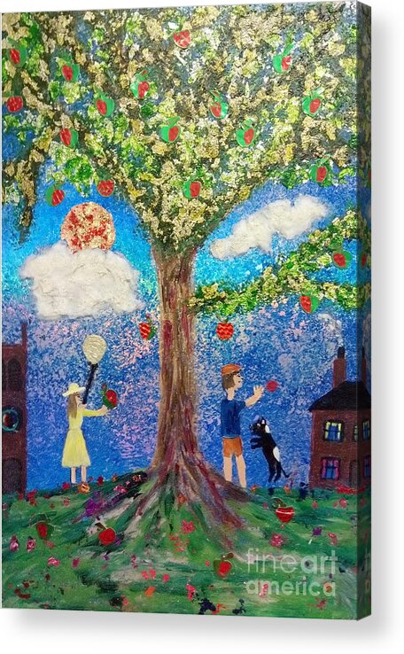 Tree Acrylic Print featuring the mixed media Investigating Gravity by David Westwood