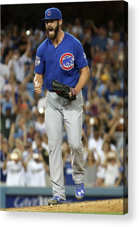 People Acrylic Print featuring the photograph Jake Arrieta by Stephen Dunn