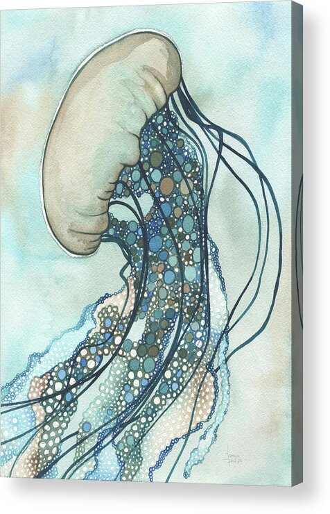 #faatoppicks Acrylic Print featuring the painting Jellyfish II by Tamara Phillips