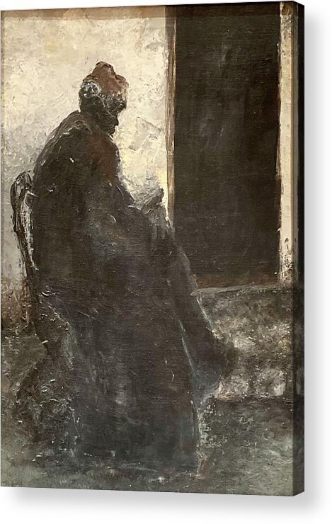 Figure Acrylic Print featuring the painting Jerusalem Elder by David Euler