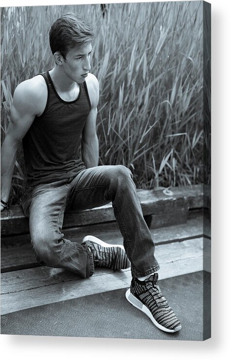 Jesse Acrylic Print featuring the photograph Jesse Jeans by Jim Whitley