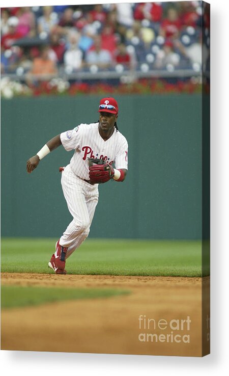 Sports Ball Acrylic Print featuring the photograph Jimmy Rollins by Rob Leiter