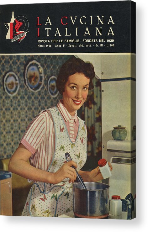 Cucina Acrylic Print featuring the photograph La Cucina Italiana - March 1956 by Artist Unknown