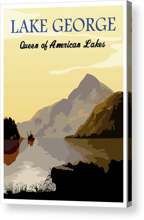 Lake George Acrylic Print featuring the digital art Lake George, Queen of American Lakes by Long Shot