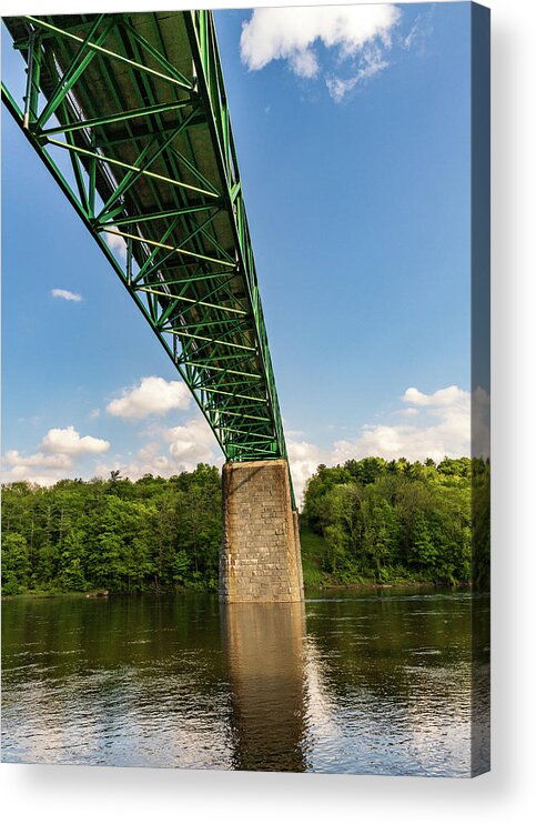 Photographs Acrylic Print featuring the photograph Landscape Photography - Milford PA Bridge by Amelia Pearn