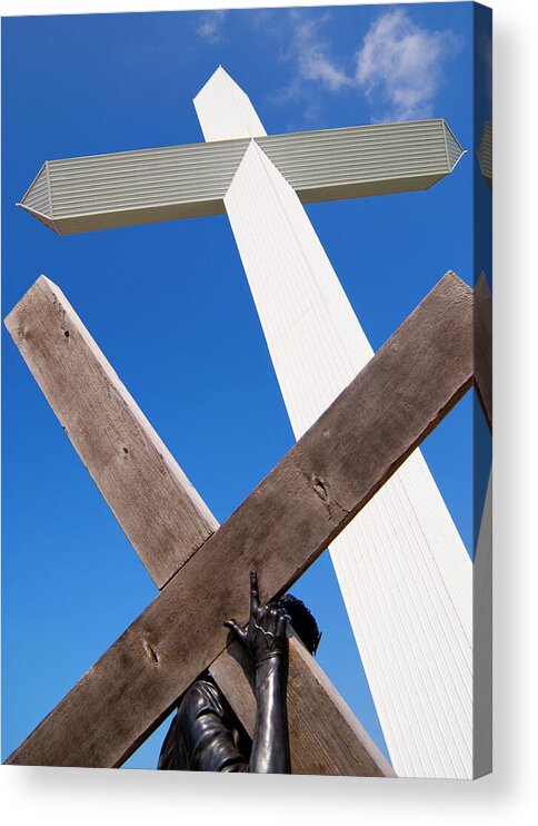 Largest Cross Photo Acrylic Print featuring the photograph Largest Cross Groom Texas USA by Bob Pardue