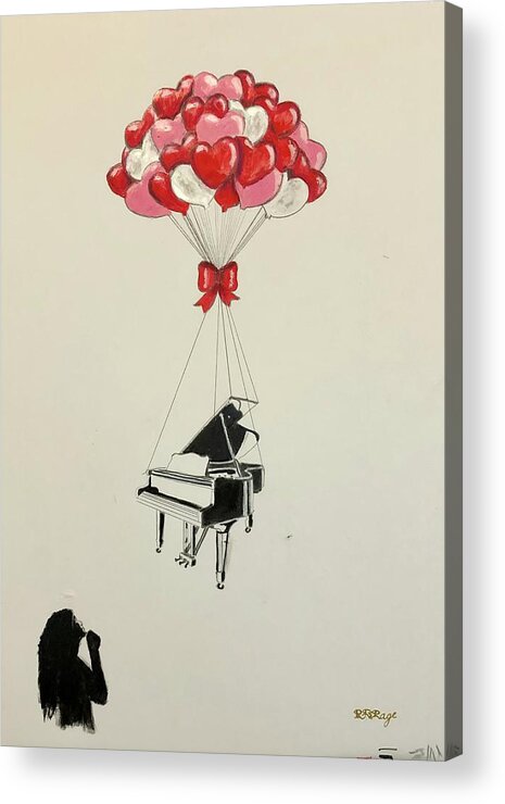 Music Acrylic Print featuring the pastel Le Pages Air on Balloon Strings by Richard Le Page