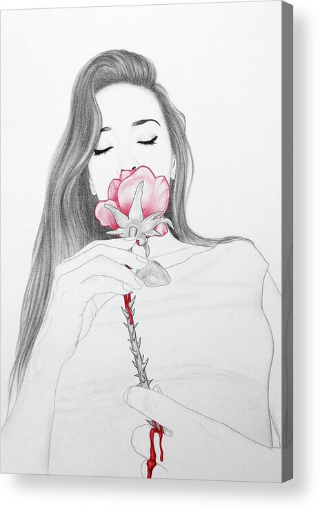 Love Acrylic Print featuring the drawing Love by Lynet McDonald
