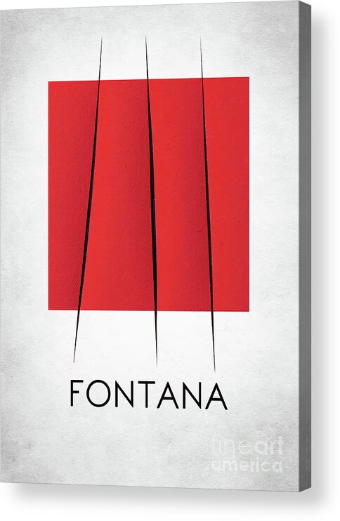 Lucio Fontana Acrylic Print featuring the digital art Lucio Fontana by Bo Kev