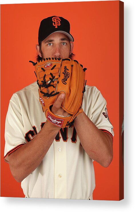 Media Day Acrylic Print featuring the photograph Madison Bumgarner by Christian Petersen