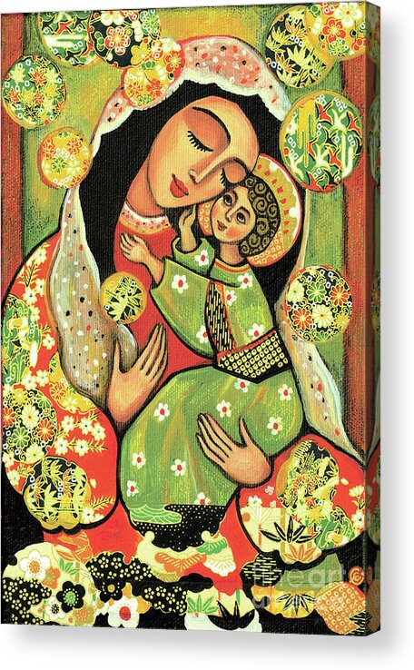 Mother And Child Acrylic Print featuring the painting Madonna and Child by Eva Campbell
