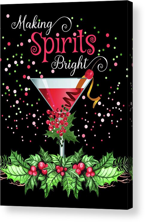 Making Spirits Bright Acrylic Print featuring the digital art Making Spirits Brights by Doreen Erhardt