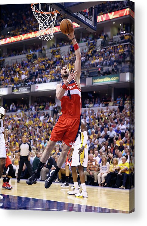 Playoffs Acrylic Print featuring the photograph Marcin Gortat by Andy Lyons