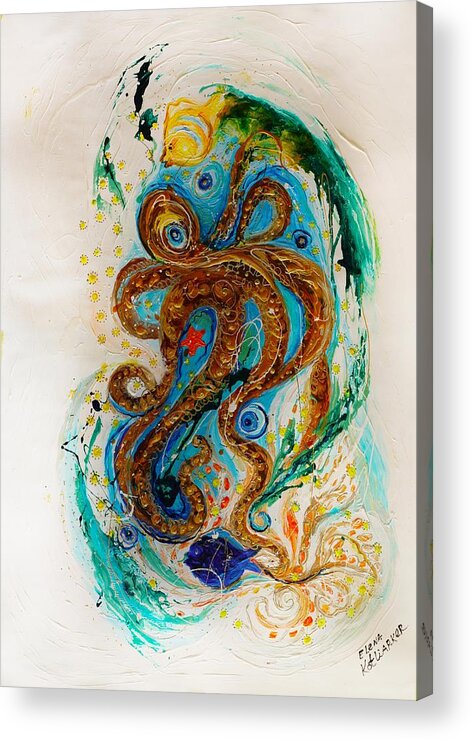 Sea Life Acrylic Print featuring the painting Mare nostrum series #10 by Elena Kotliarker