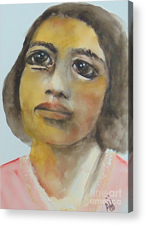 Marian Anderson Acrylic Print featuring the painting Marian Anderson by Saundra Johnson