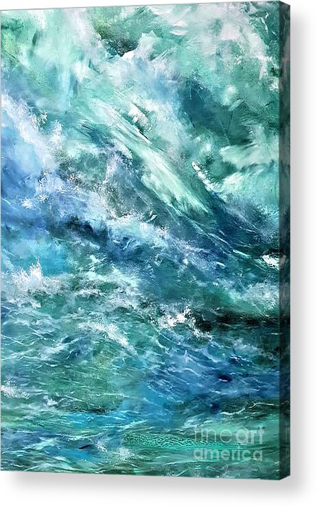 Water Acrylic Print featuring the painting Marine Landscape by Tracey Lee Cassin