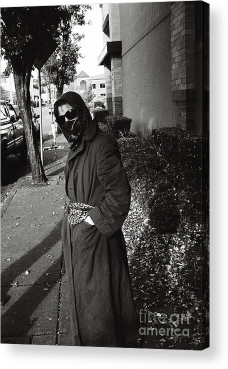 Street Photography Acrylic Print featuring the photograph Masked by Chriss Pagani