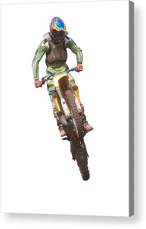 Motorcross Acrylic Print featuring the photograph Motocross rider by Roy Pedersen