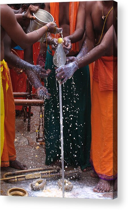 Milk Acrylic Print featuring the photograph Murugan festival by Luisapuccini