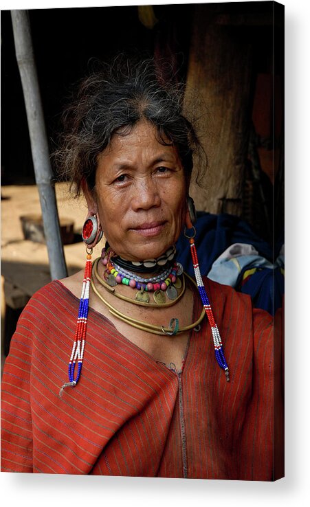 Karen Long Neck Acrylic Print featuring the photograph Nations - Karen Long Neck Hill Tribe, Thailand by Earth And Spirit