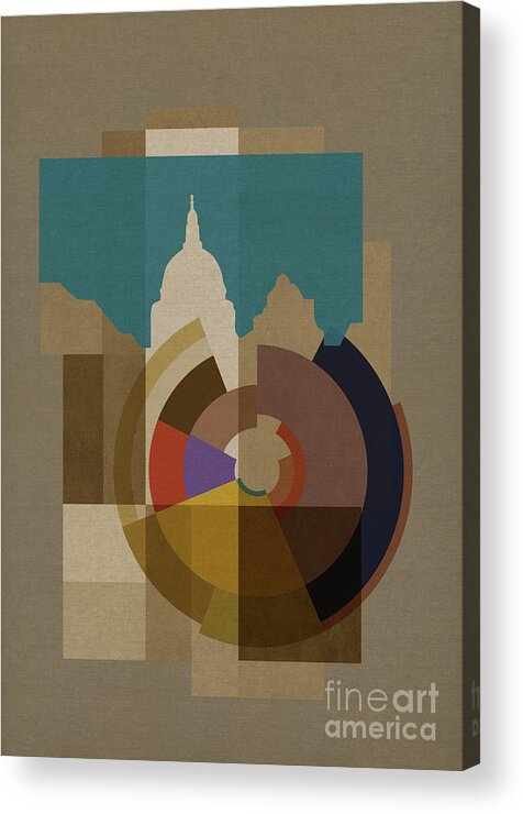 London Acrylic Print featuring the mixed media New Capital Squares - Saint Pauls by BFA Prints