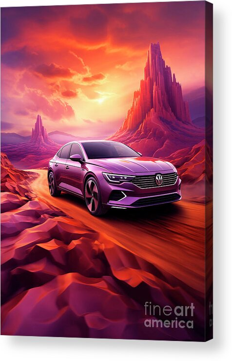 Vehicles Acrylic Print featuring the drawing No01727 Renault Talisman by Clark Leffler