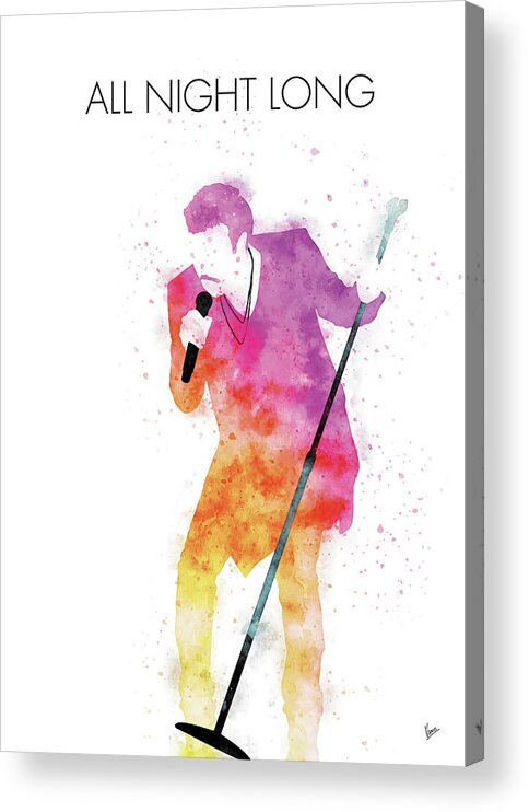 Lionel Acrylic Print featuring the digital art No130 MY LIONEL RICHIE Watercolor Music poster by Chungkong Art