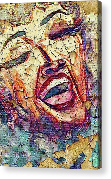  Acrylic Print featuring the mixed media Old Friend by Angie ONeal