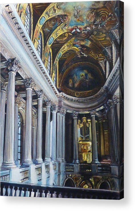 Architecture Acrylic Print featuring the painting Palace of Versailles II by Henrieta Maneva