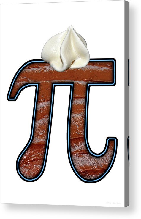 Chocolate Acrylic Print featuring the photograph Pi - Food - Chocolate Pie by Mike Savad