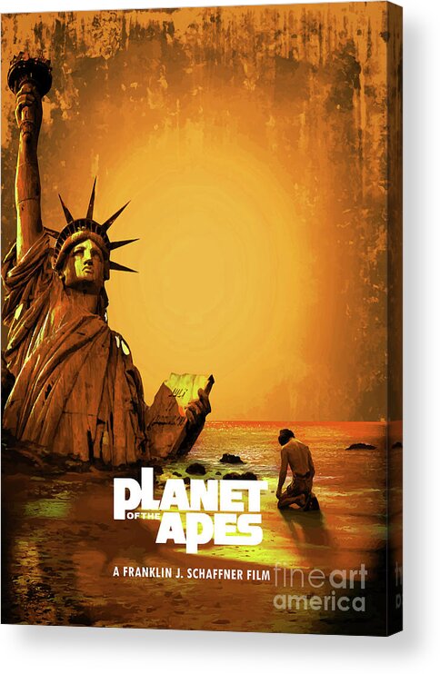 Movie Poster Acrylic Print featuring the digital art Planet Of The Apes by Bo Kev