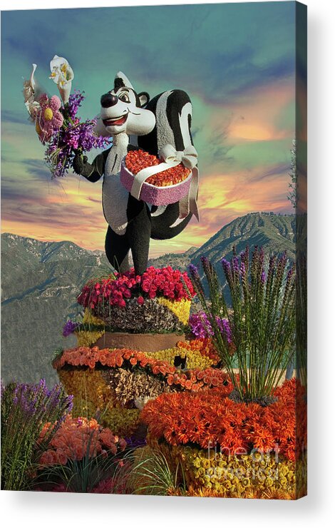 Pepé Le Pew Is An Animated Character From The Warner Bros. Looney Tunes. Pepé Is Constantly On The Quest For Love. However Acrylic Print featuring the photograph Please Be My Valentine by David Zanzinger