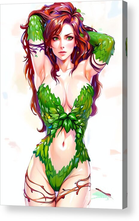 Poison Acrylic Print featuring the digital art Poison Ivy Enhanced 2 by Bill Richards