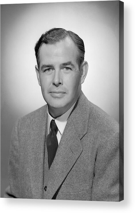 People Acrylic Print featuring the photograph Portrait of mid adult man by George Marks
