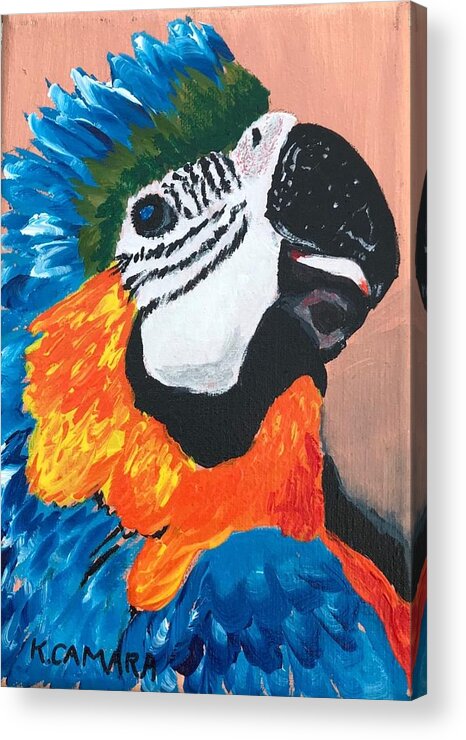 Pets Acrylic Print featuring the painting Pretty Polly by Kathie Camara