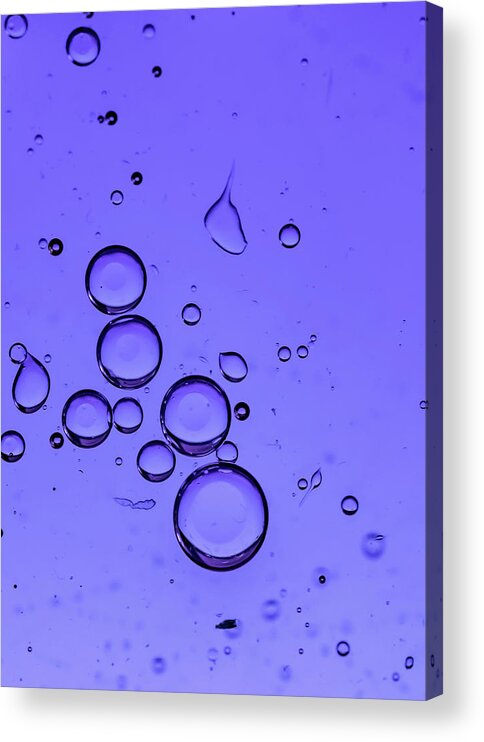 Abstract Acrylic Print featuring the photograph Purple Bubbles by Cathy Kovarik