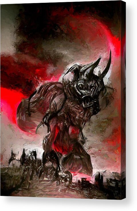  Acrylic Print featuring the digital art Rage Unleashed by Rein Nomm