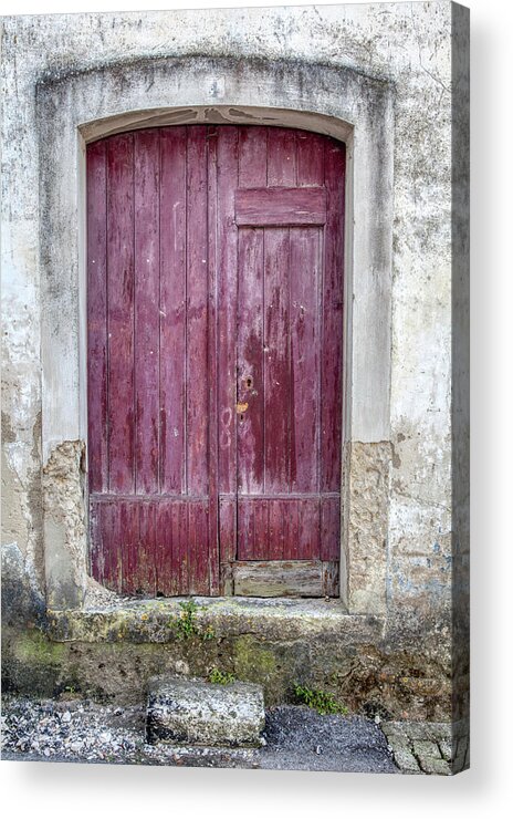 Door Acrylic Print featuring the photograph Red Door of Pombal by David Letts