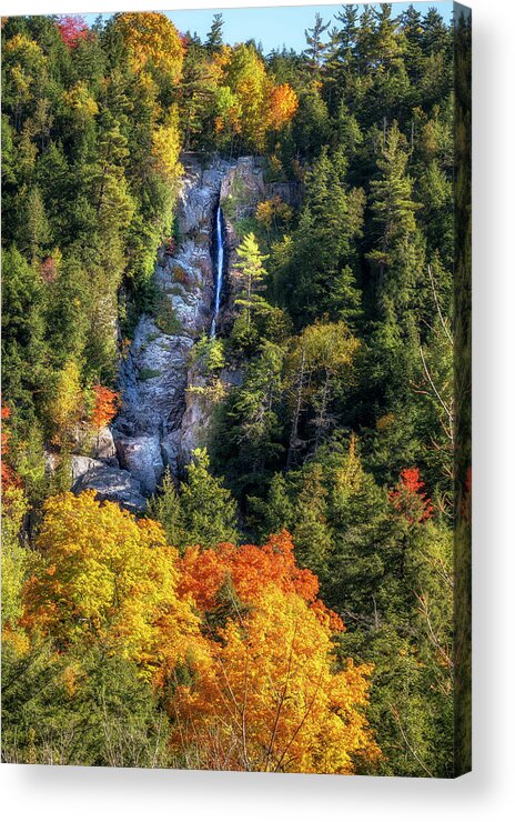 Roaring Brook Falls Adirondacks Acrylic Print featuring the photograph Roaring Brook Falls in the Adirondacks by Mark Papke