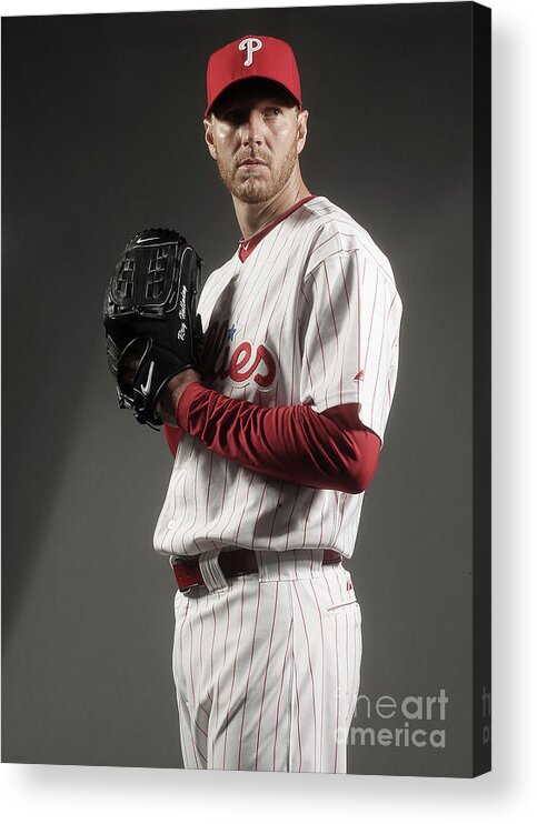 Media Day Acrylic Print featuring the photograph Roy Halladay by Nick Laham